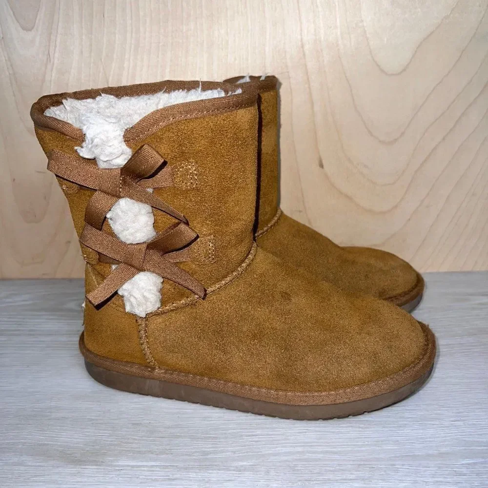 Koolaburra by UGG Victoria‎ Short Chestnut Brown 1019372 Youth 4 UK 3 EURO 36